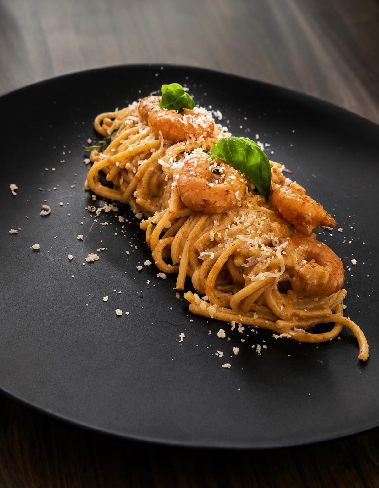 Cremige Crevetten-Pasta